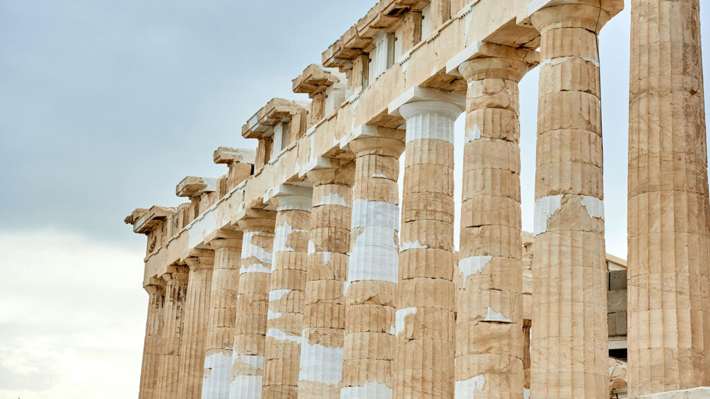 vita di un tempio dell'acropoli di Atene in Grecia