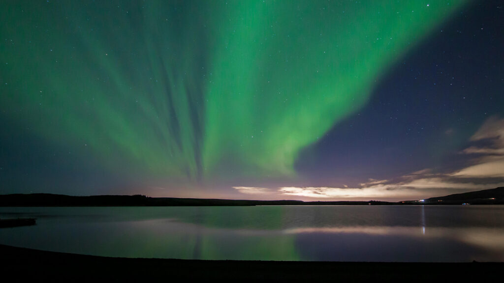 aurora boreale in Islanda